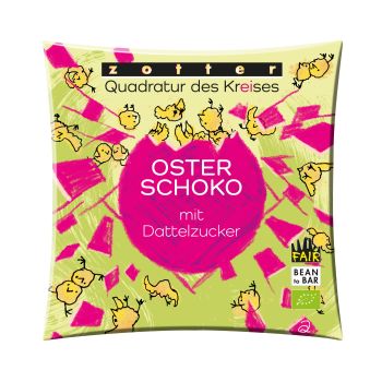 Zotter Quadratur des Kreises Oster Schoko mit Dattelzucker, 70g